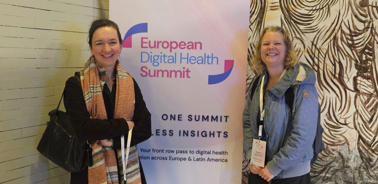 Nina van der Vaart and Marlieke van Kesteren at the European Digital Health Summit in Madrid